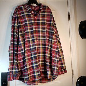 RALPH LAUREN 4XLT MULTICOIOR LONGSLEEVE BUTTONUP MEN SHIRT 100% COTTON